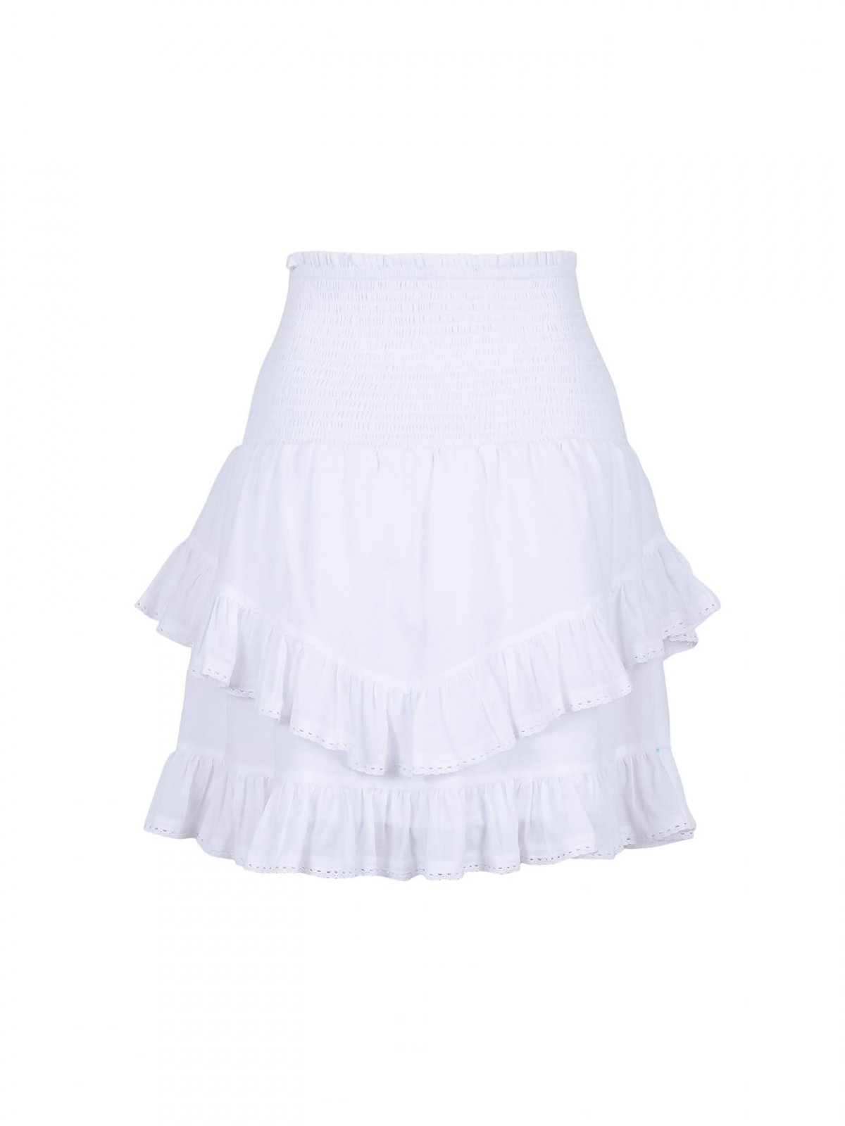 neo noir line solid skirt white